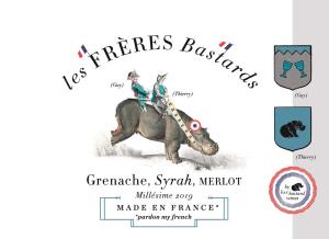 Les Freres Bastards Rose 2019 Front Label