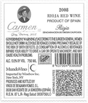 BENJAMIN ROMEO CARMEN GRAN RESERVA 6 CS IN WOOD