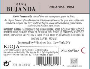 BUJANDA CRIANZA