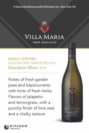 Villa Maria Single Vineyard Taylors Pass Sauvignon Blanc 2019 Shelf Talker