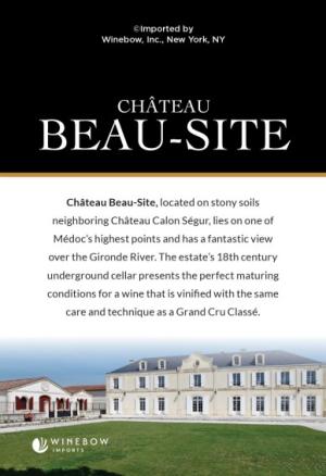 Château Beau-Site Shelf Talker