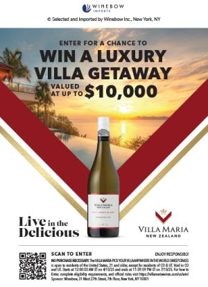 Villa Maria FY25 Spring Sweepstakes Shelf Talker