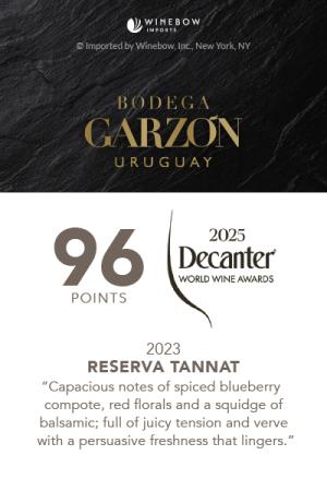 Garzón Reserva Tannat 2023 Shelf Talker (96 Decanter)